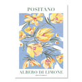 Abstract Lemon Flower Eye Orange Vintage Plant Wall Art Canvas Painting Posters and Prints Wall Pictures for Living Room Decor