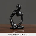 Sand Color The Thinker Abstract Statues Sculptures Yoga Figurine Nordic Living Room Home Decor Decoration Maison Desk Ornaments