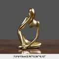 Sand Color The Thinker Abstract Statues Sculptures Yoga Figurine Nordic Living Room Home Decor Decoration Maison Desk Ornaments